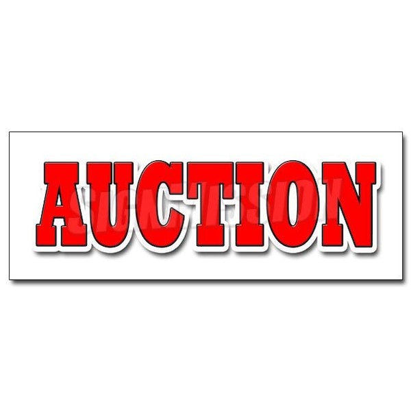 Signmission AUCTION DECAL sticker antique jewelry furniture artwork estate sale, D-24 Auction D-24 Auction - main